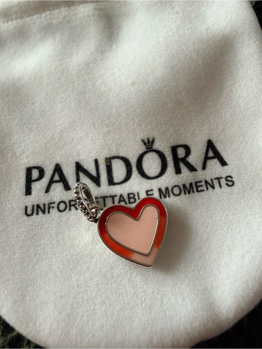 Pandora Asymmetric Heart of Love Charm